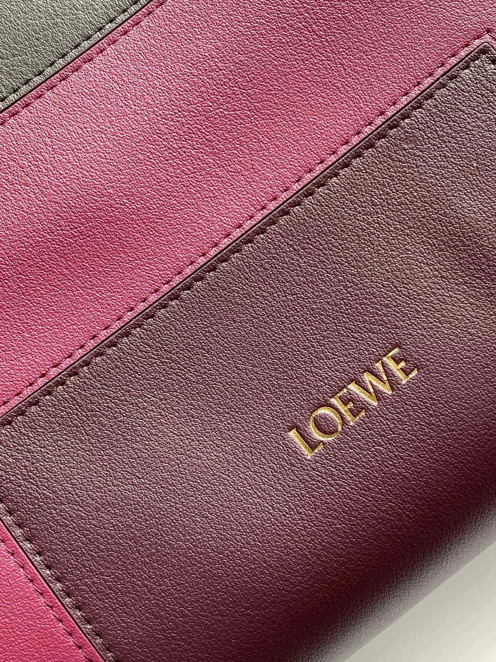 Loewe Flamenco Clutch Medium 30 Black Burgundy Nappa Lambskin