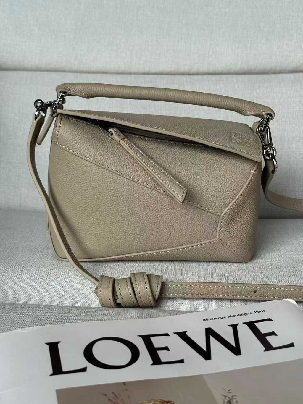 LOE MINI 18 PUZZLE BAG IN CLAY CALFSKIN