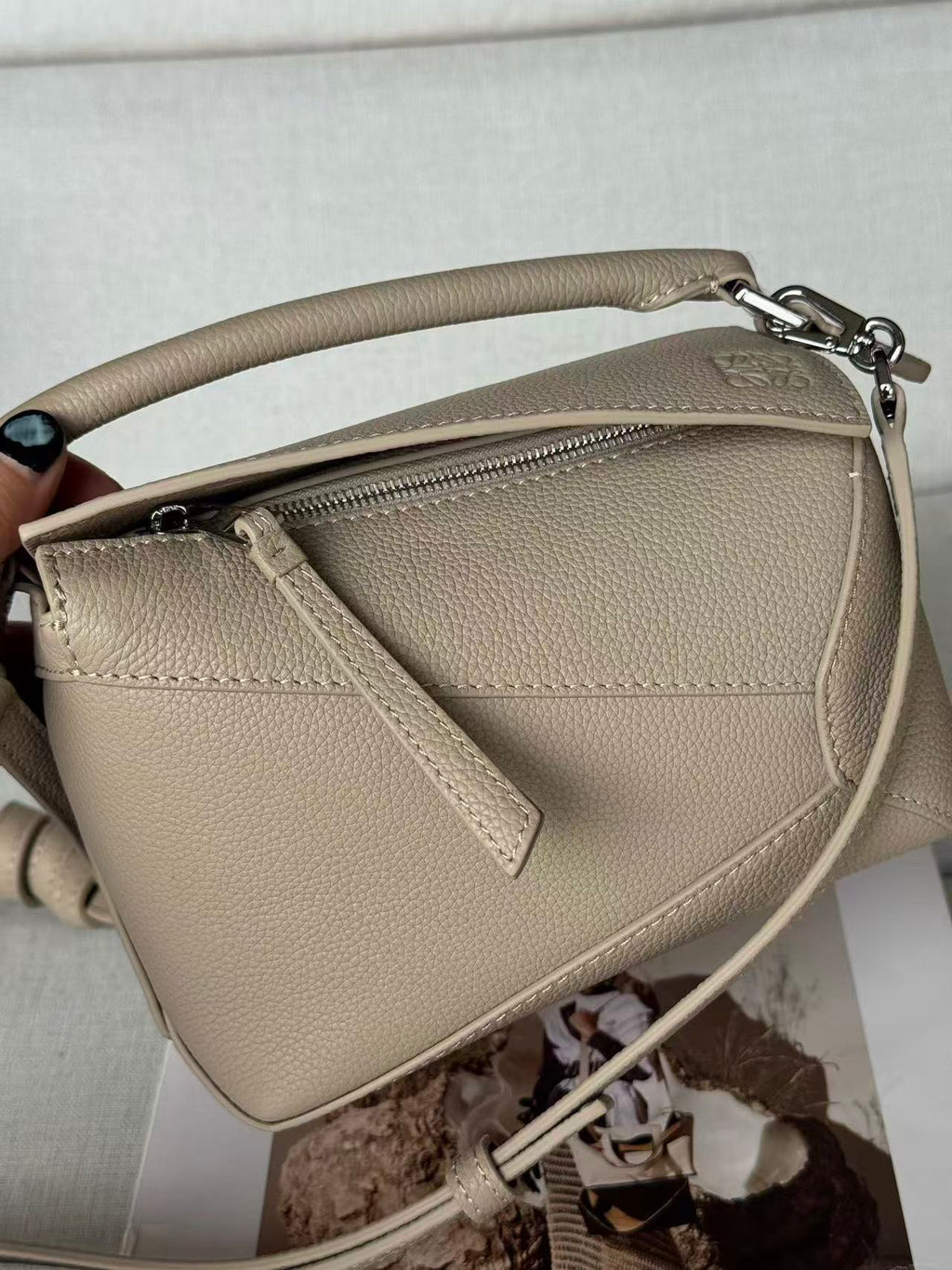 LOE MINI 18 PUZZLE BAG IN CLAY CALFSKIN