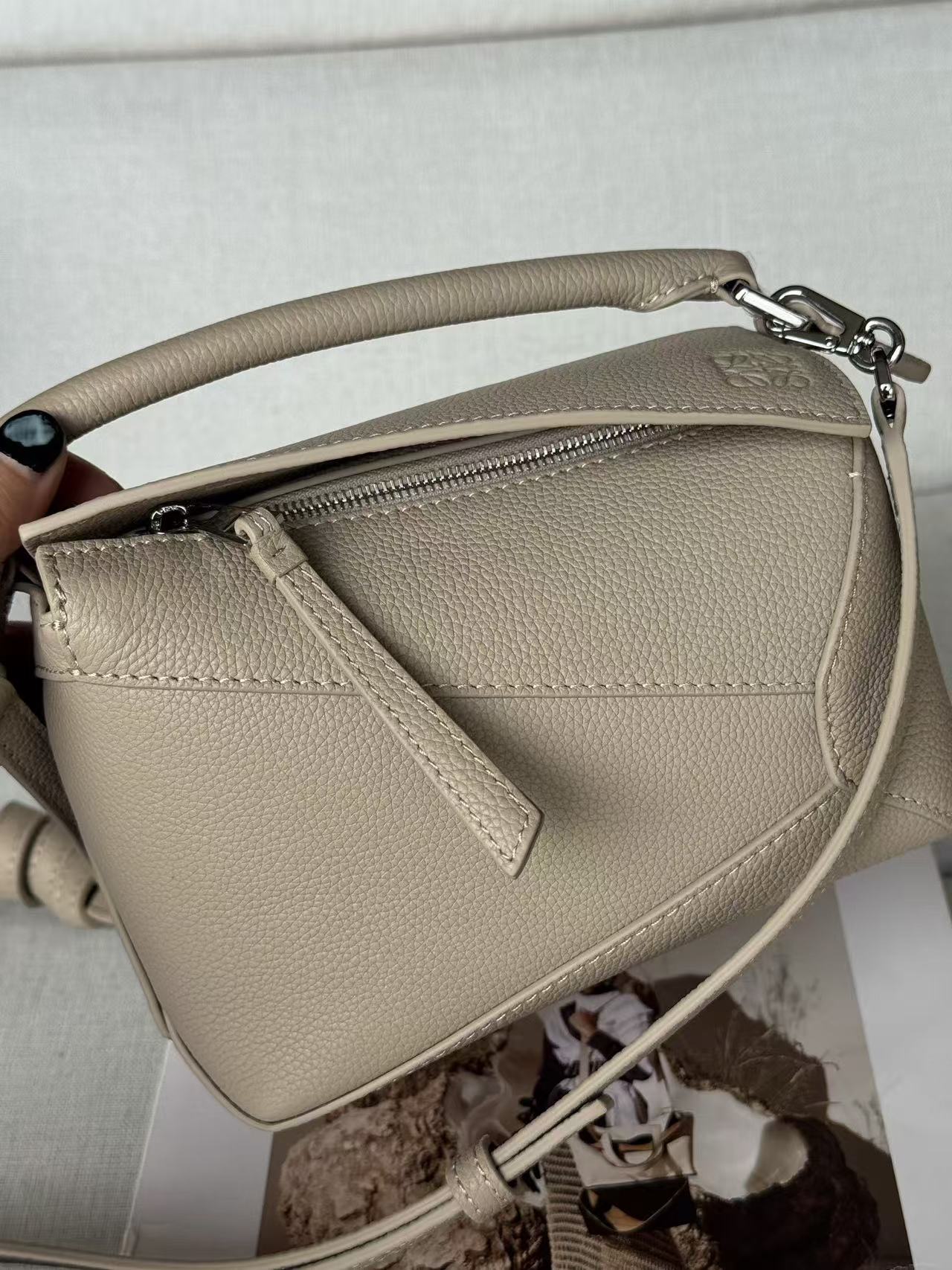 LOE MINI 18 PUZZLE BAG IN CLAY CALFSKIN