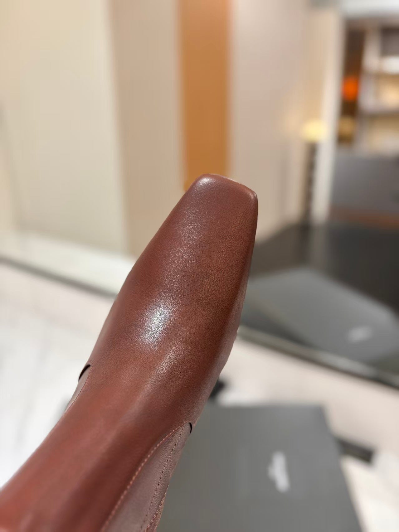 YSL Lily Long Boots 9cm Brown Cowhide