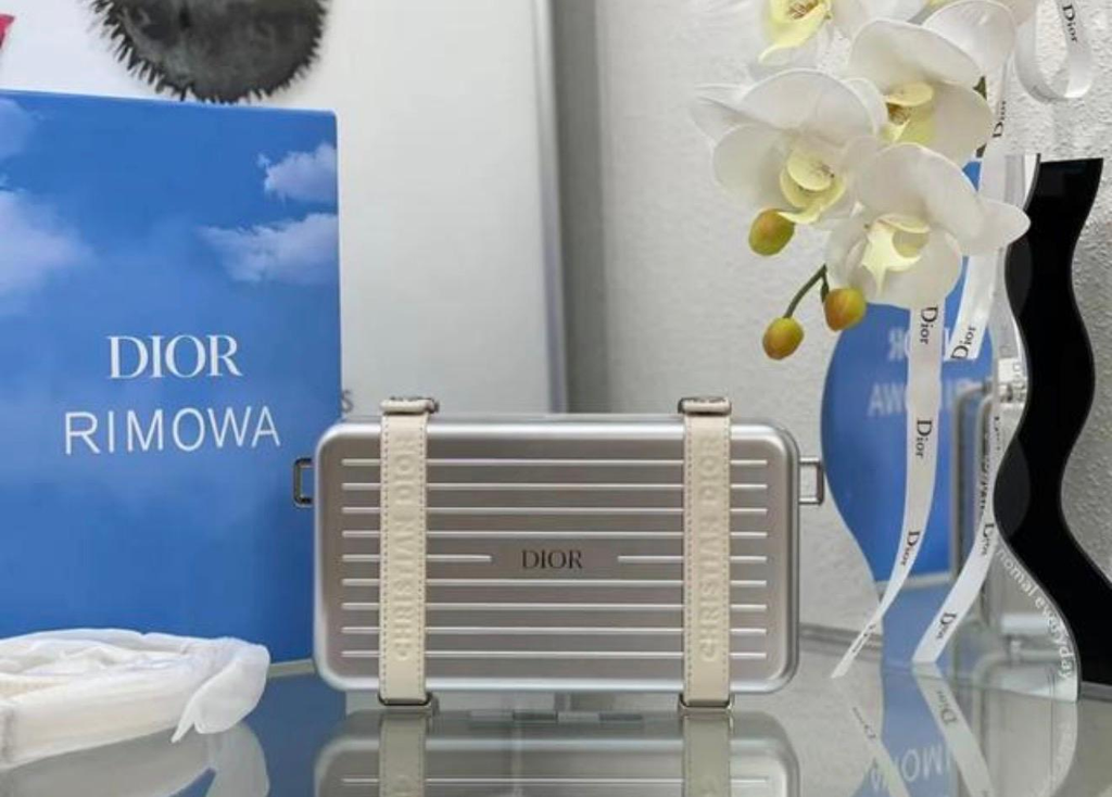 Rimowa x Dior Personal Cross-body Bag Silver Aluminum
