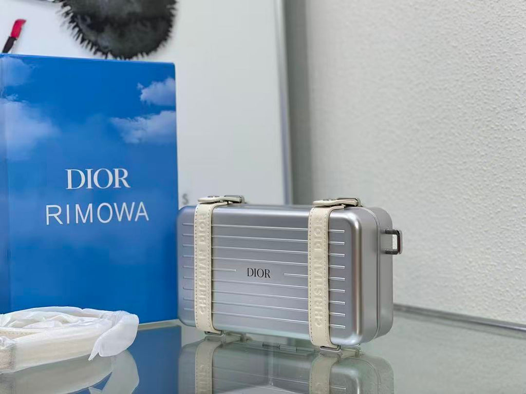 Rimowa x Dior Personal Cross-body Bag Silver Aluminum