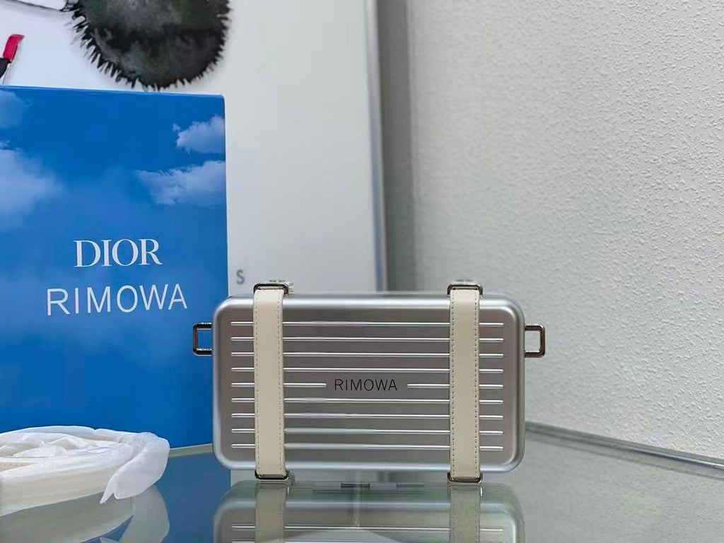 Rimowa x Dior Personal Cross-body Bag Silver Aluminum