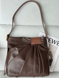Loewe 2025 Draped Tote Bag Dark Chestnut Mellow Nappa Lambskin