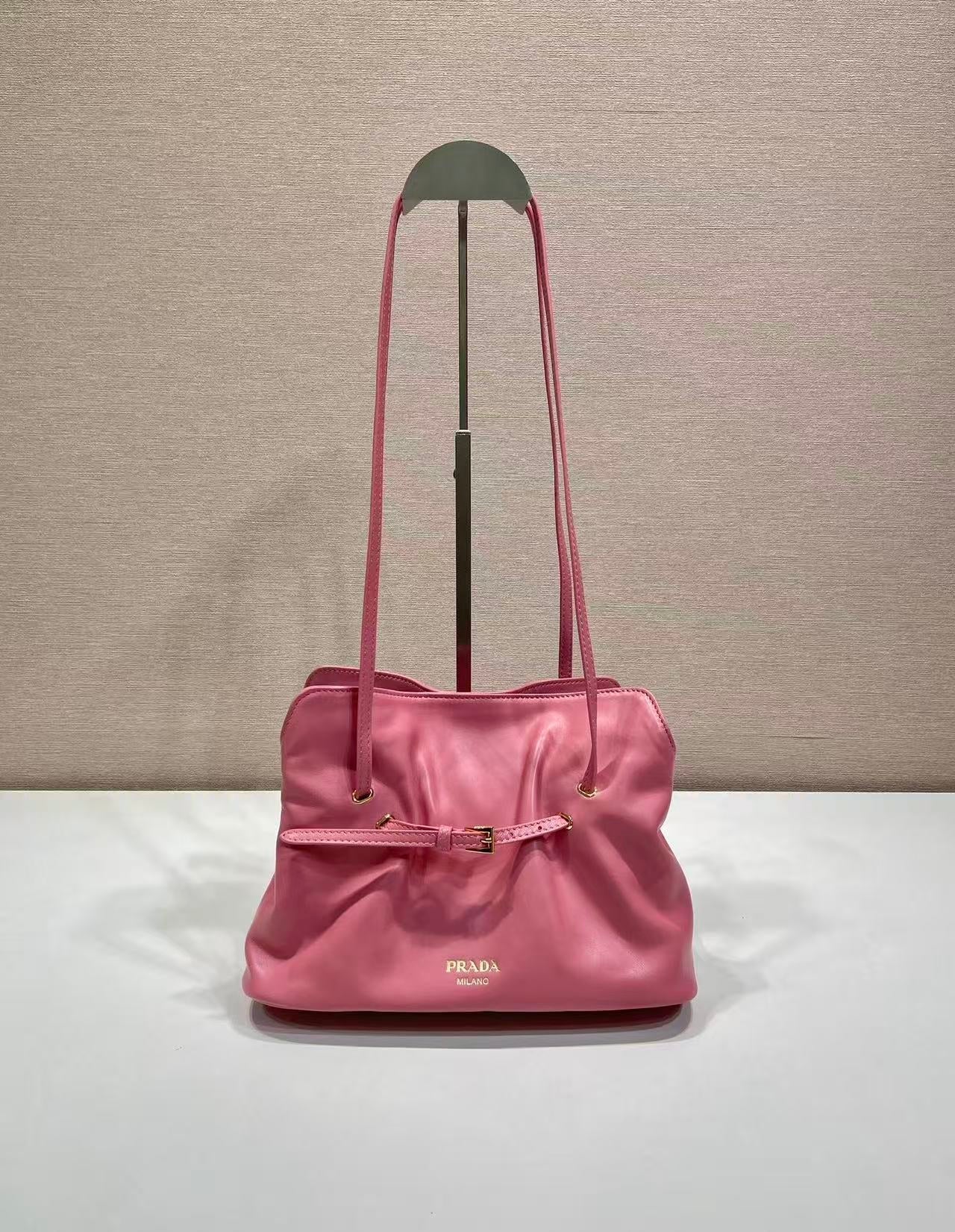 Prada Cloud Bag 25cm Pink Sheepskin