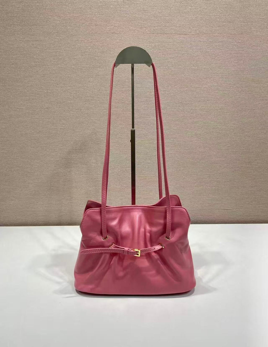 Prada Cloud Bag 25cm Pink Sheepskin