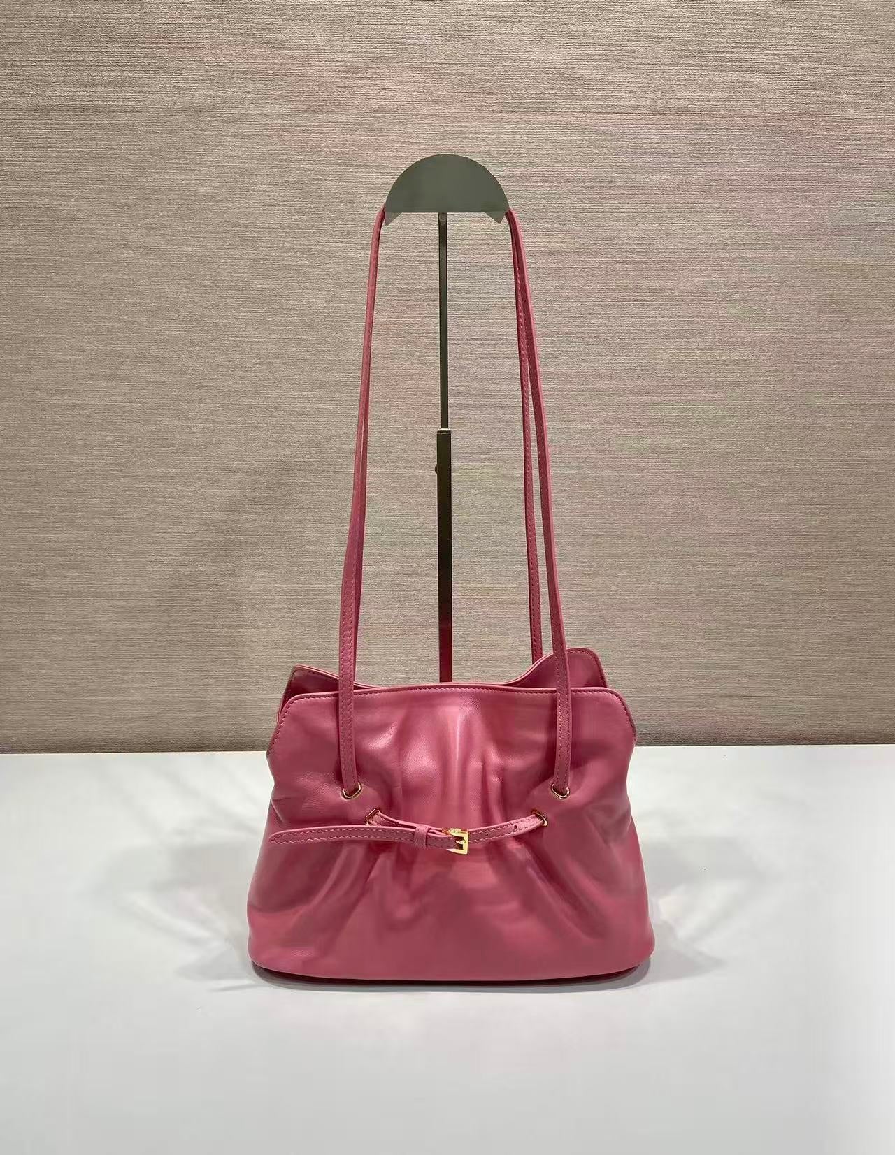 Prada Cloud Bag 25cm Pink Sheepskin