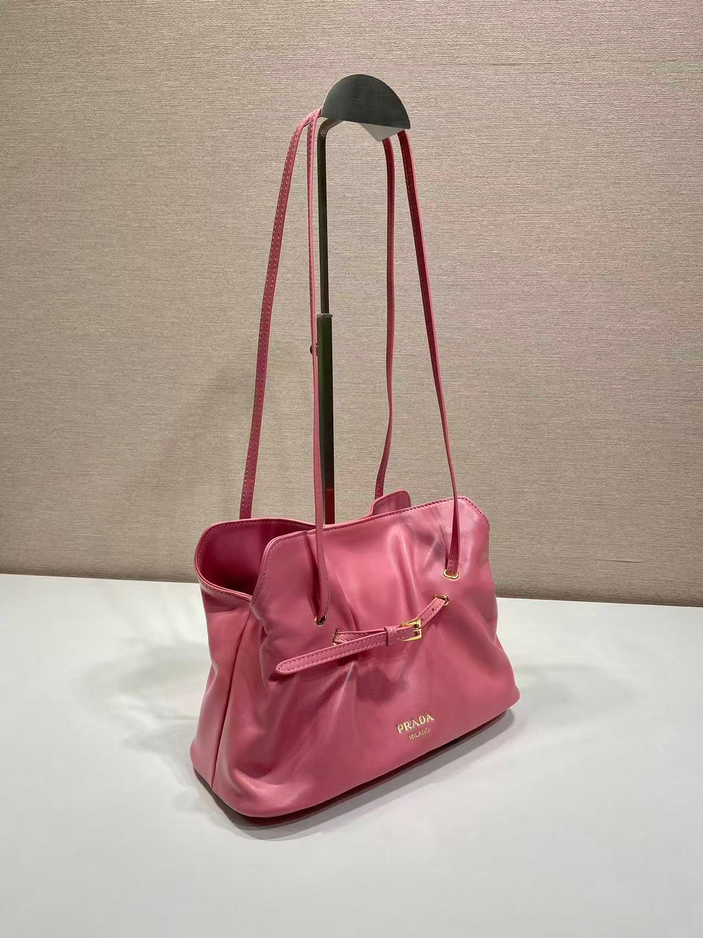 Prada Cloud Bag 25cm Pink Sheepskin