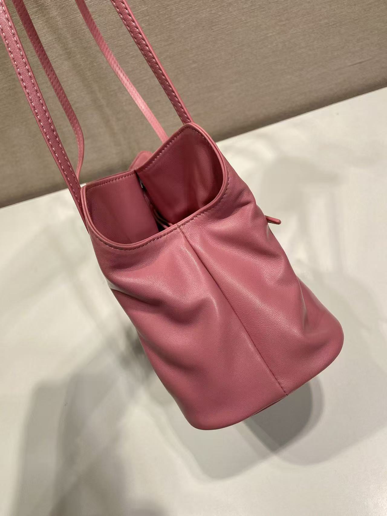 Prada Cloud Bag 25cm Pink Sheepskin