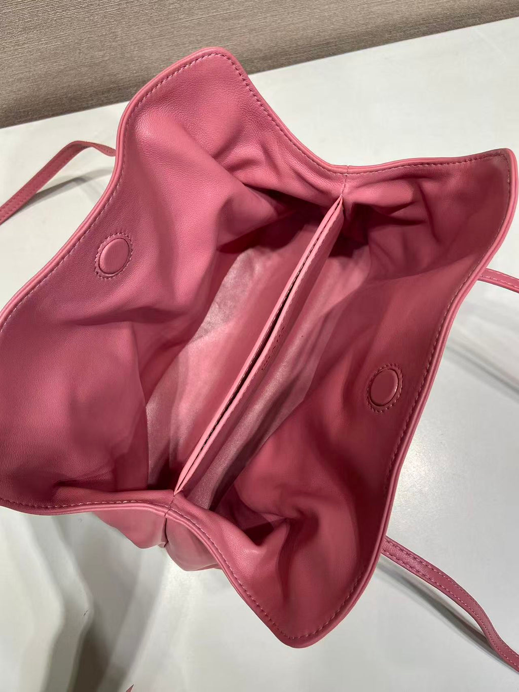 Prada Cloud Bag 25cm Pink Sheepskin