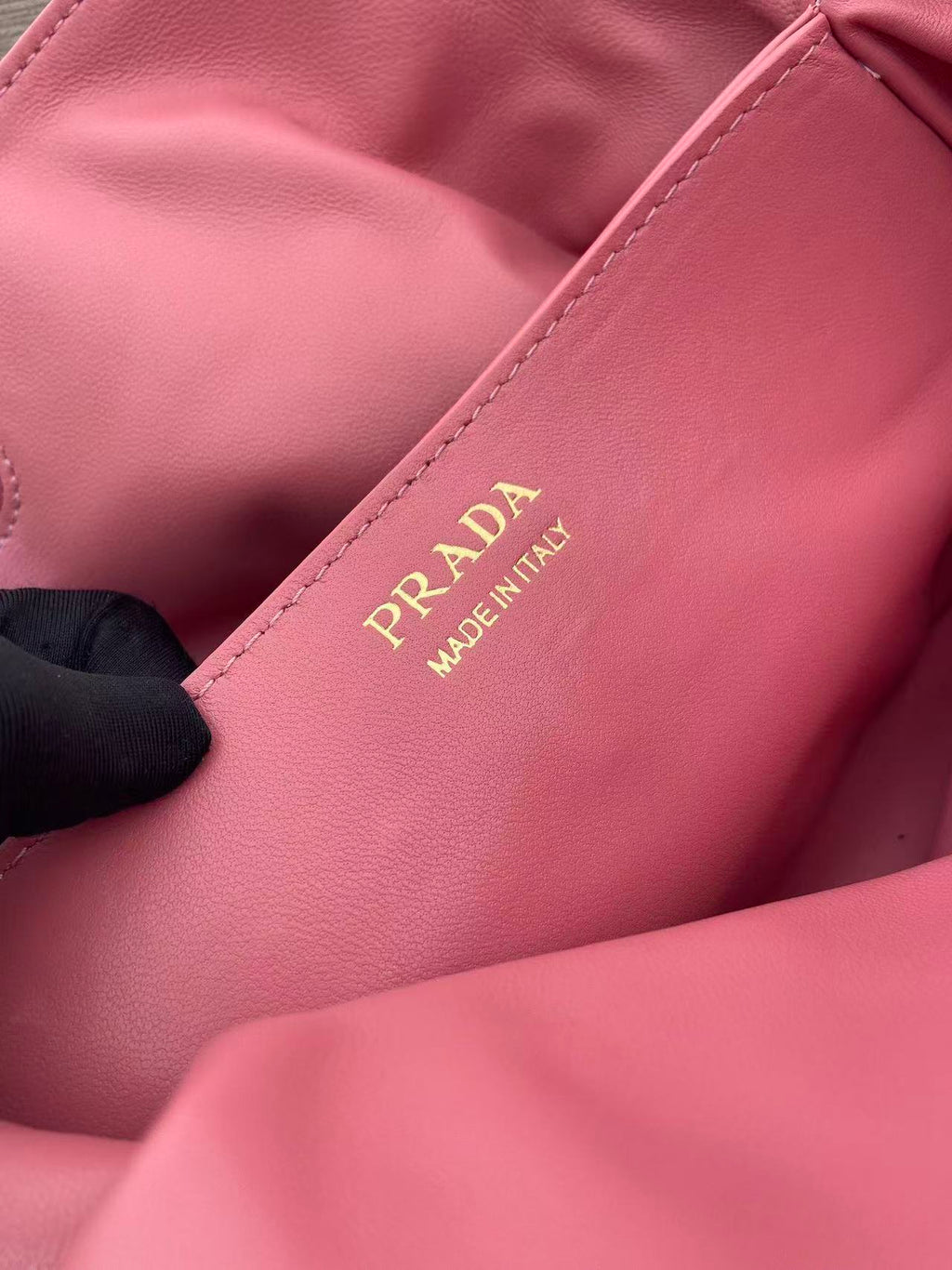 Prada Cloud Bag 25cm Pink Sheepskin