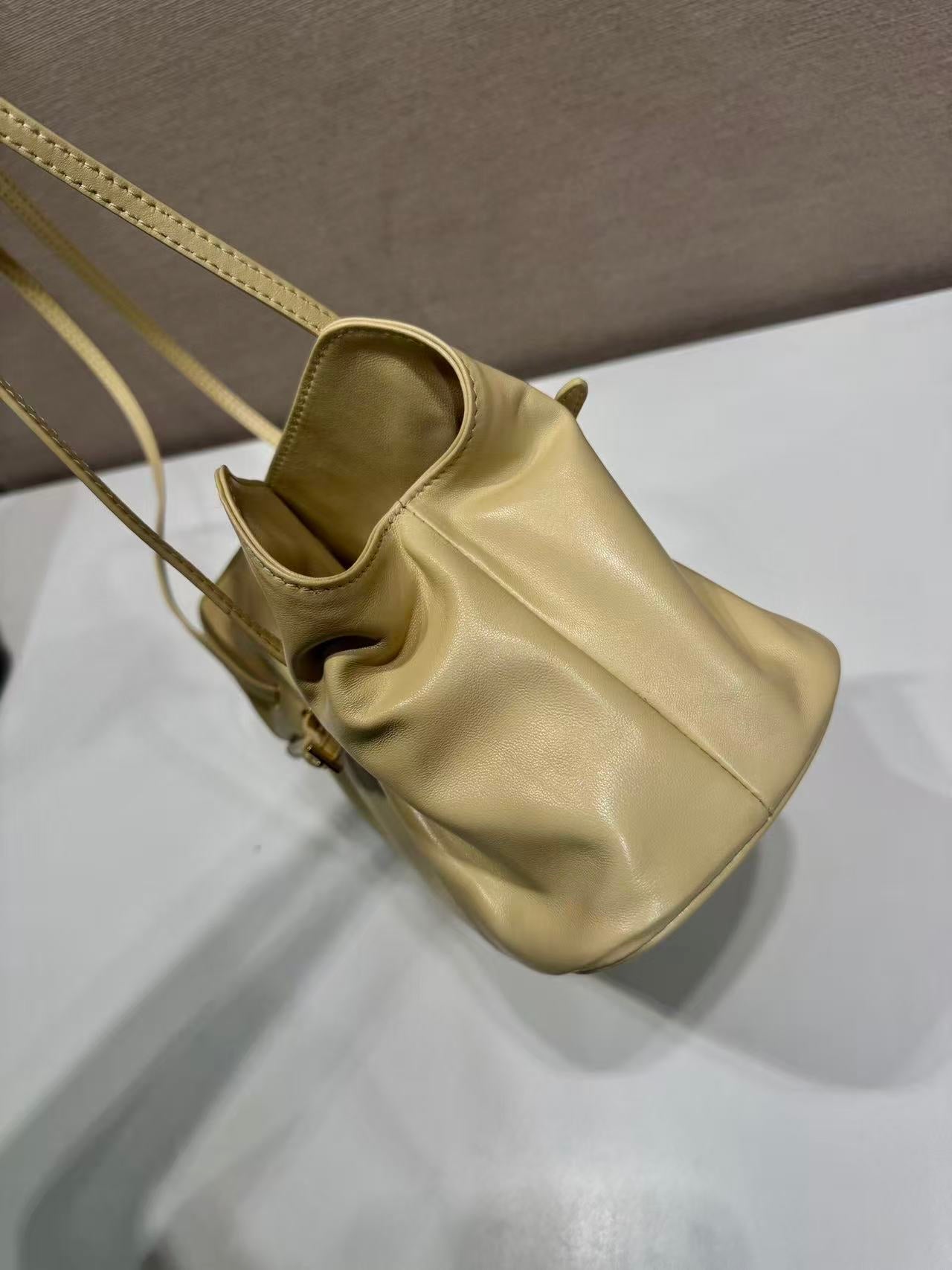 Prada Cloud Bag 25cm Pastel Yellow Sheepskin