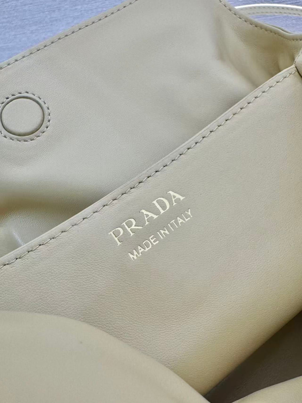 Prada Cloud Bag 25cm Ivory  Sheepskin