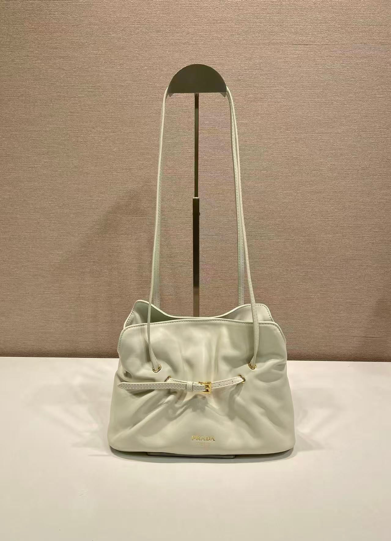 Prada Cloud Bag 25cm Ivory  Sheepskin