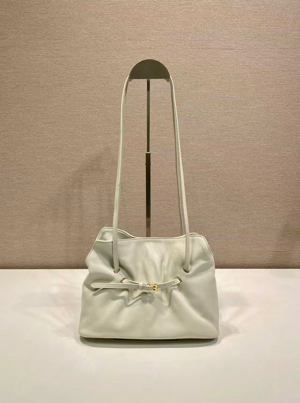 Prada Cloud Bag 25cm Ivory  Sheepskin