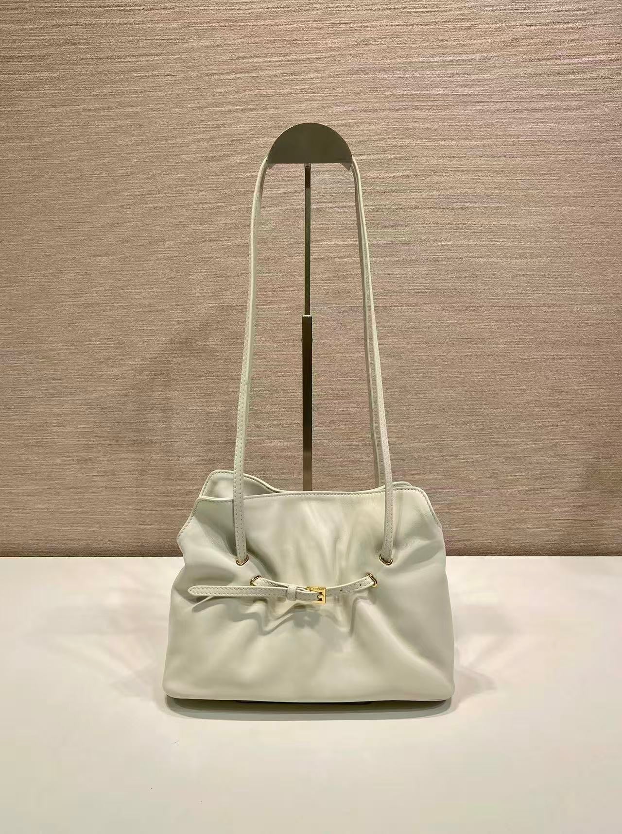 Prada Cloud Bag 25cm Ivory  Sheepskin