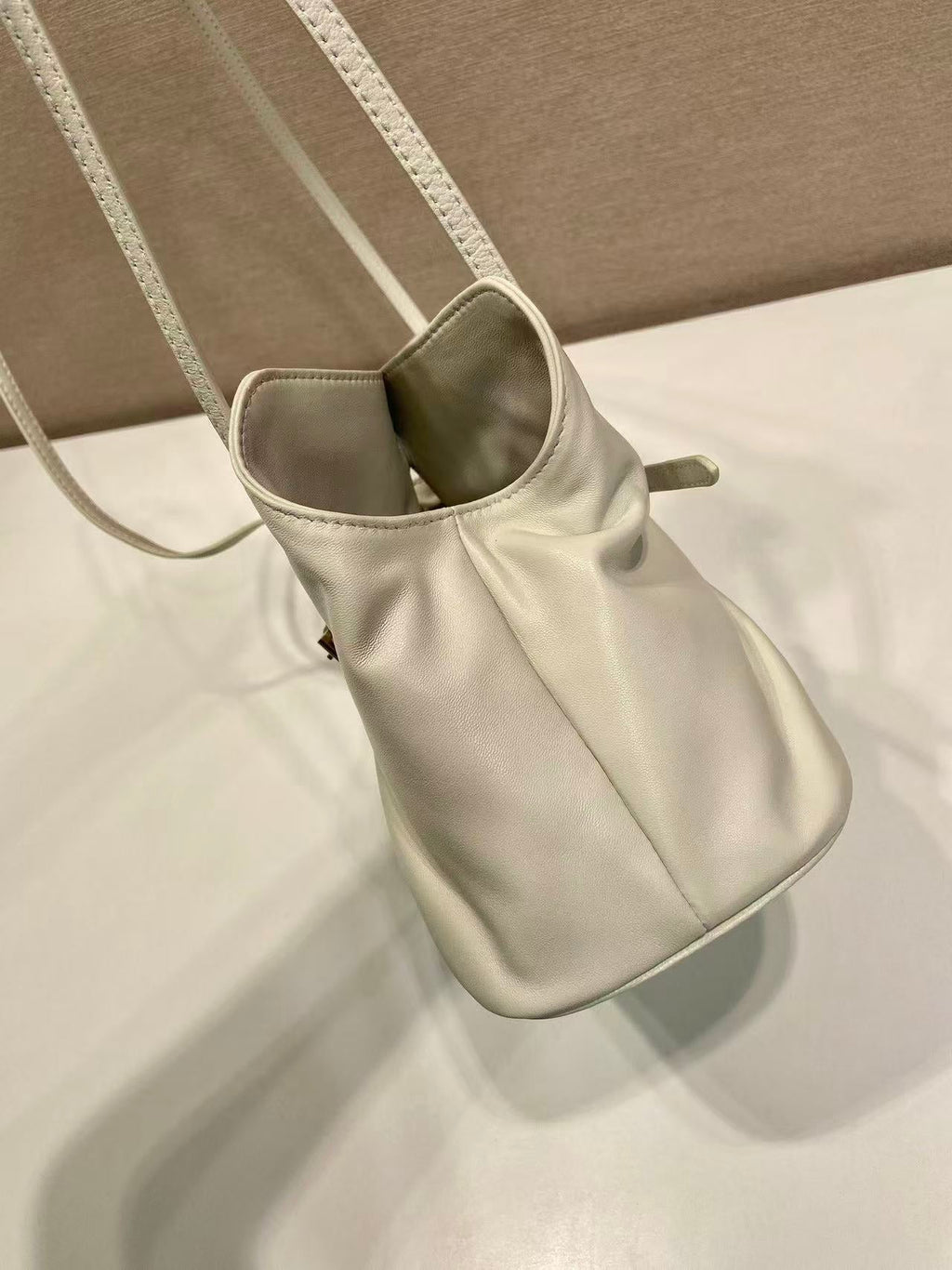 Prada Cloud Bag 25cm Ivory  Sheepskin