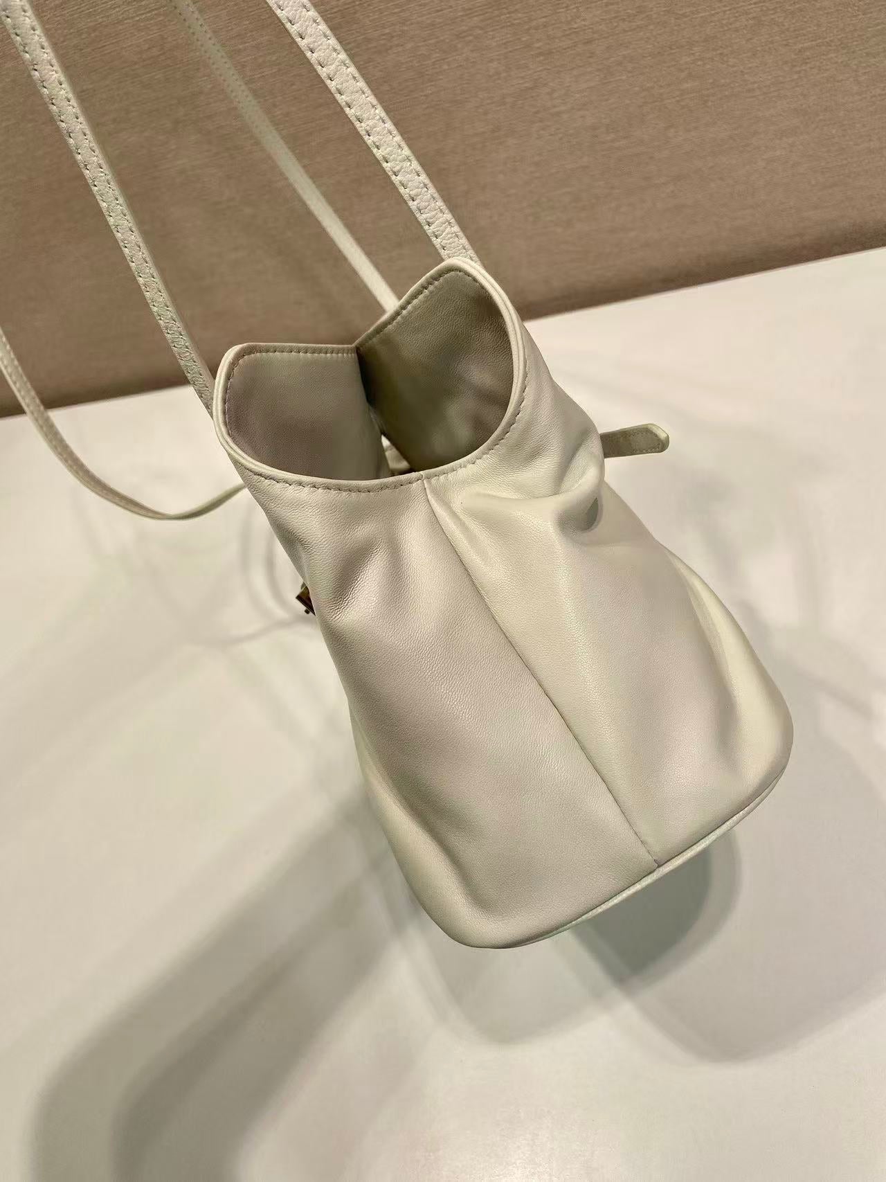 Prada Cloud Bag 25cm Ivory  Sheepskin