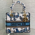 CD 2025 Butterfly Book Tote Blue White Canvas