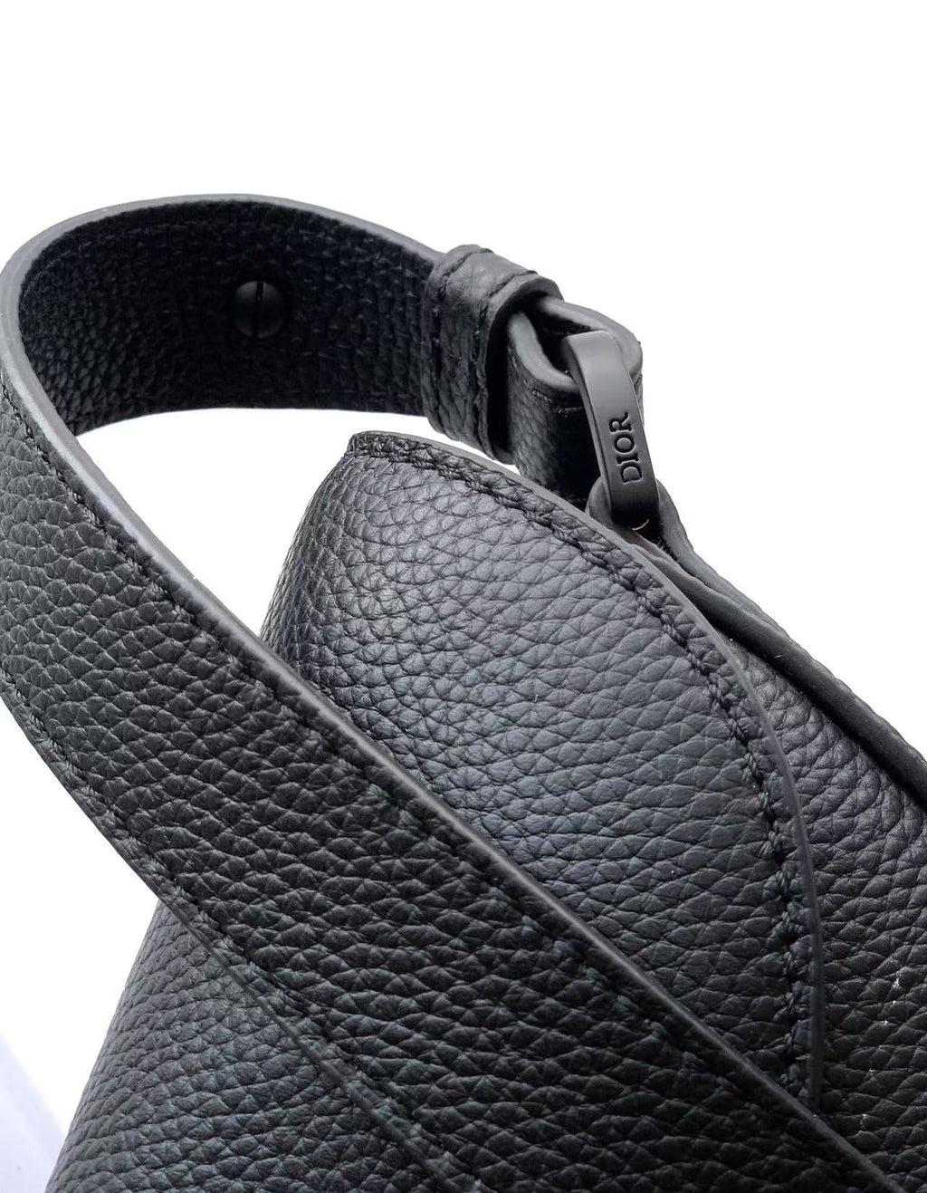 Christian Dior 2025 Saddle Bag 26cm Black Grained Calfskin