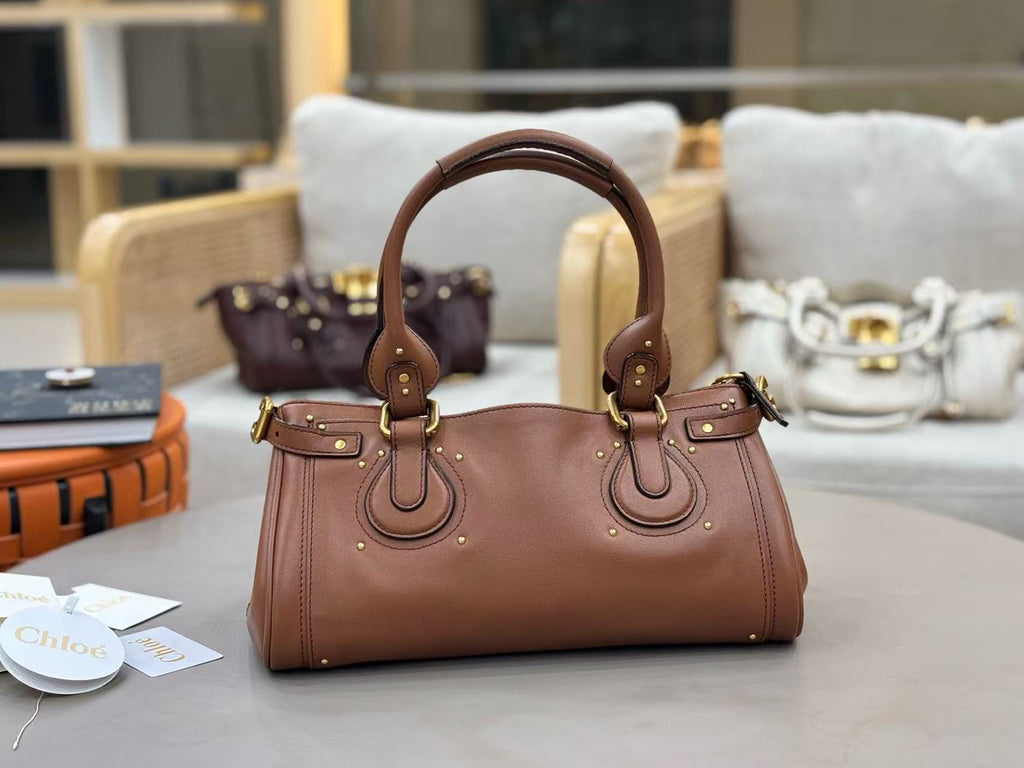 Chloe 2025 Paddington Bag Brown Grained Leather