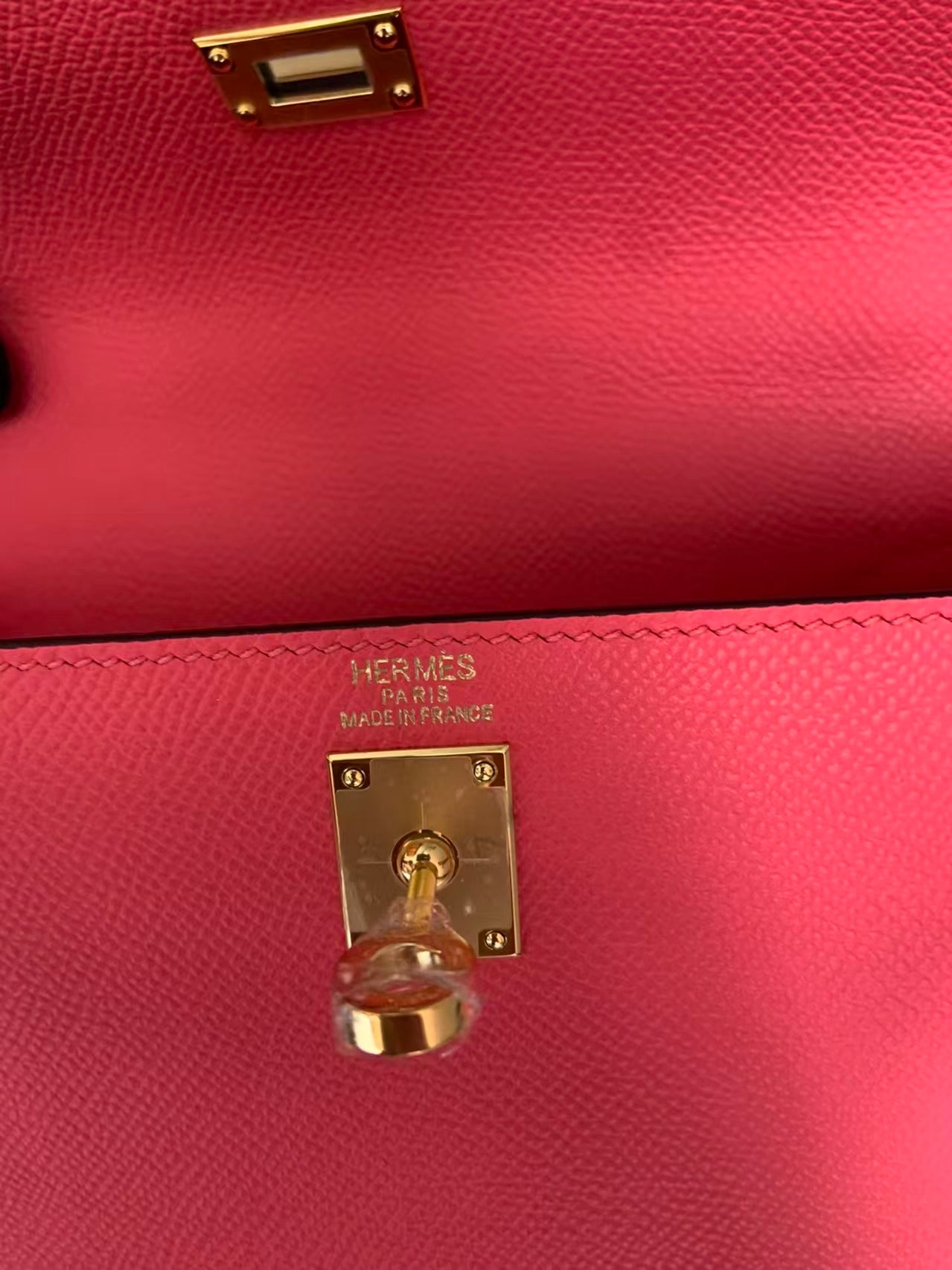 HM Kelly Sellier 25 Bag Rose Extreme Epsom Leather