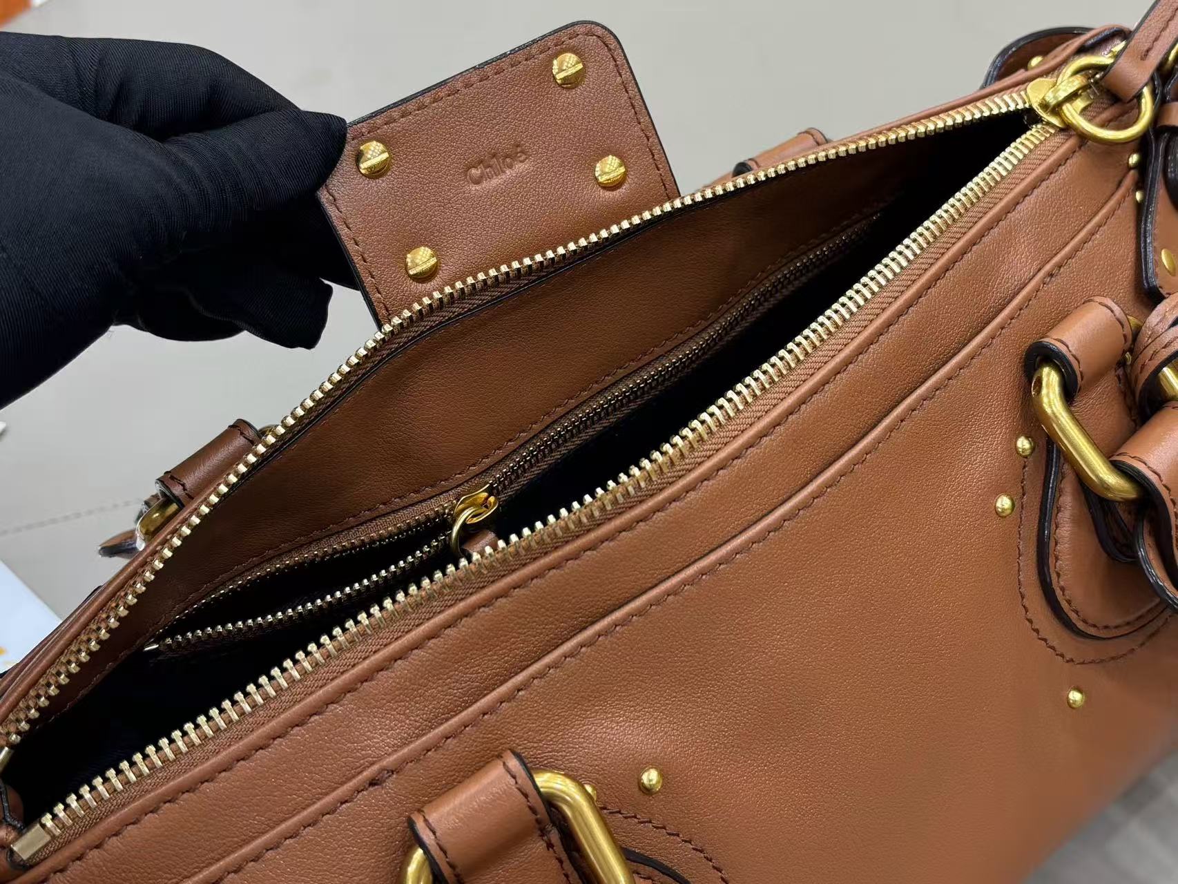 Chloe 2025 Paddington Bag Brown Grained Leather