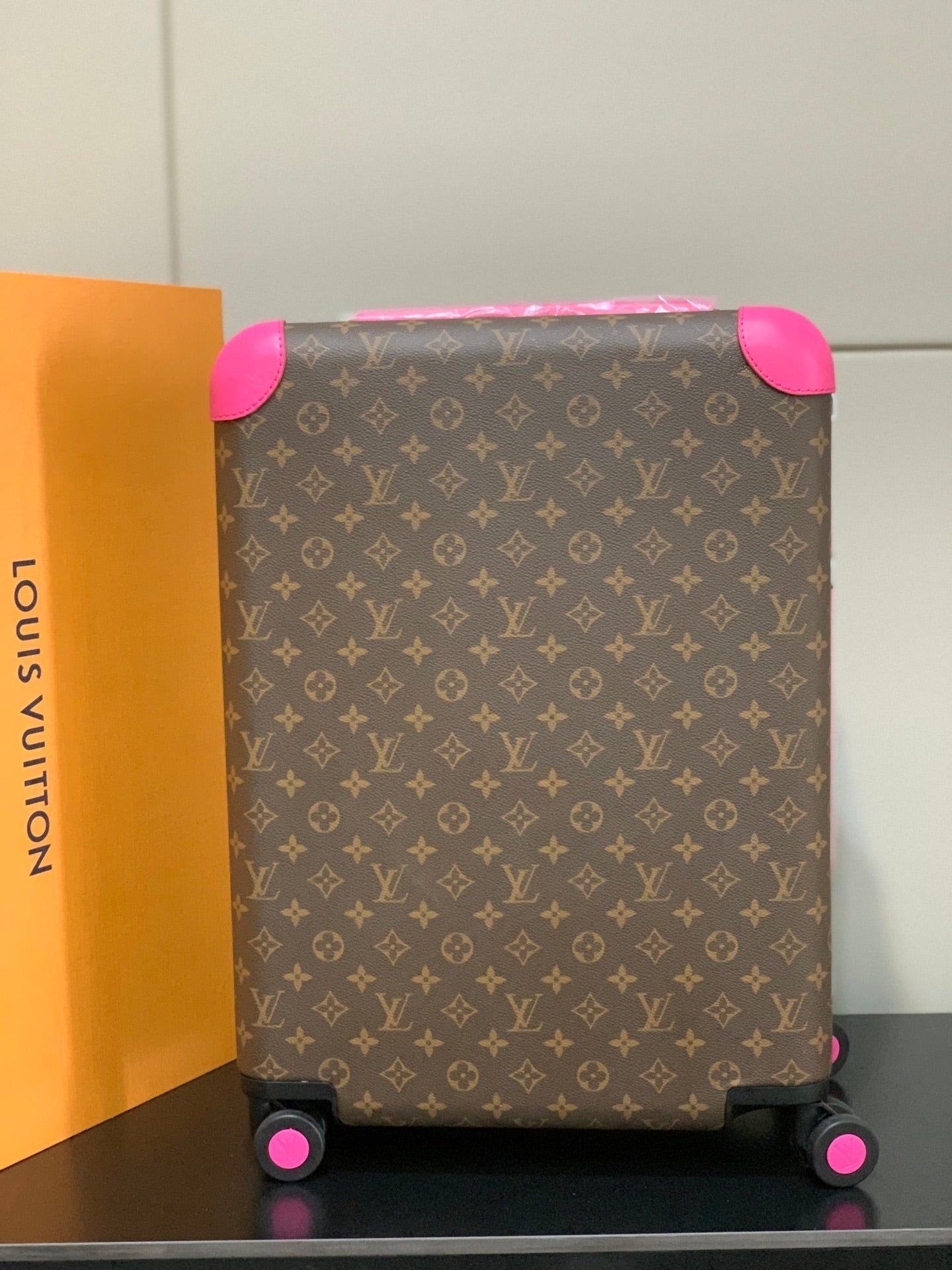 LV 2025 Horizon 55 Monogram Suitcase Brown Mix Colors Canvas Cowhide 273953