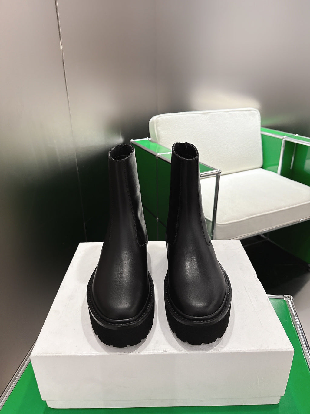 Celine Martens Ankle Boots Black Calfskin