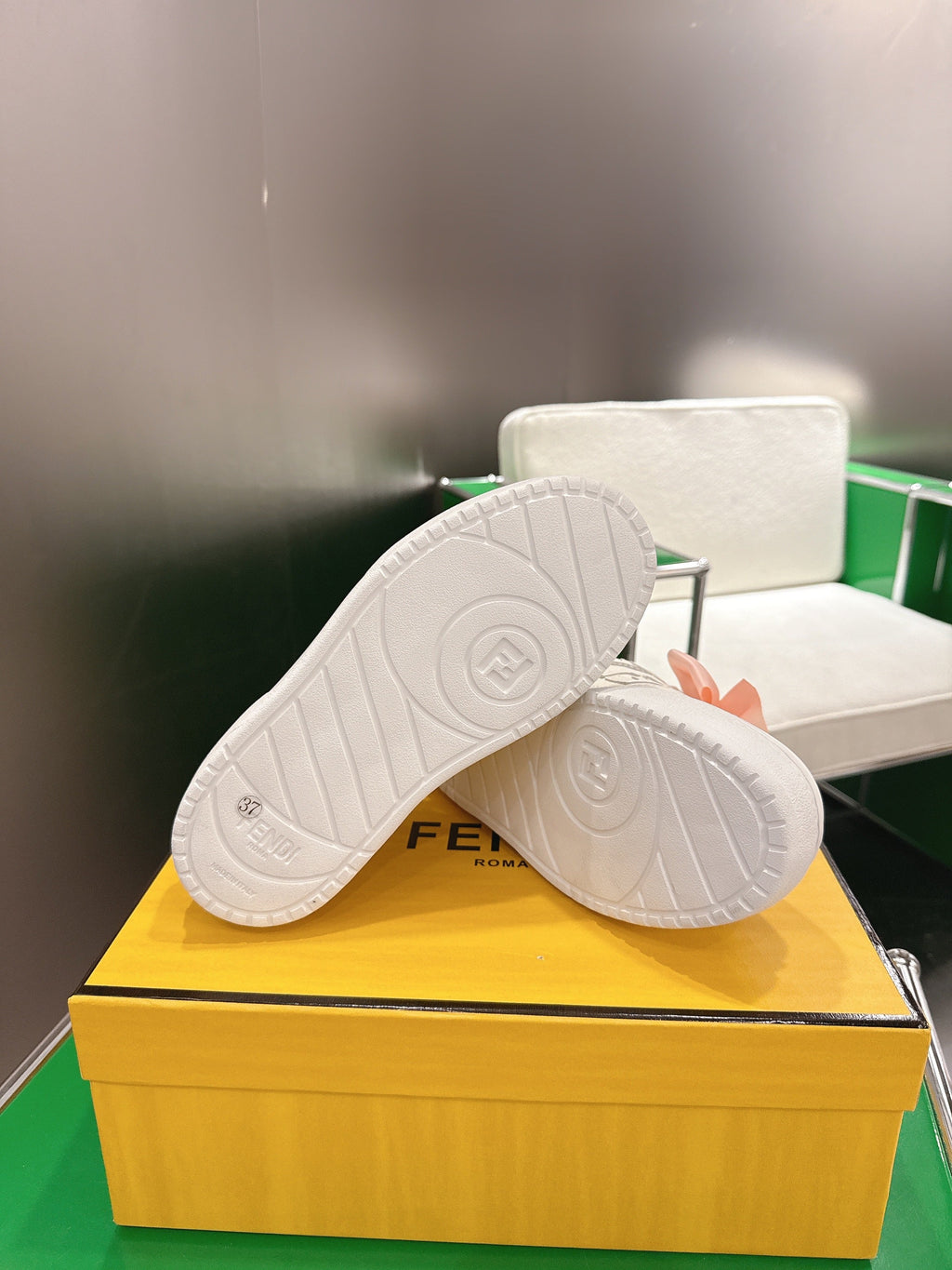 Fendi 2025 Match Platform Sneakers White Leather 562575