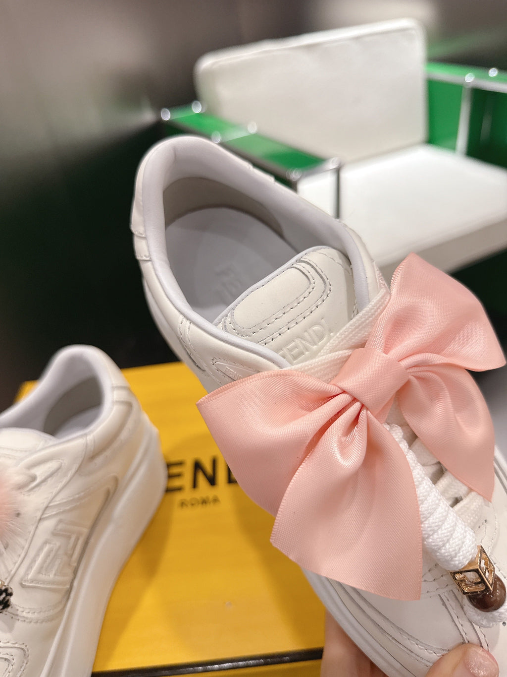 Fendi 2025 Match Platform Sneakers White Leather 562575