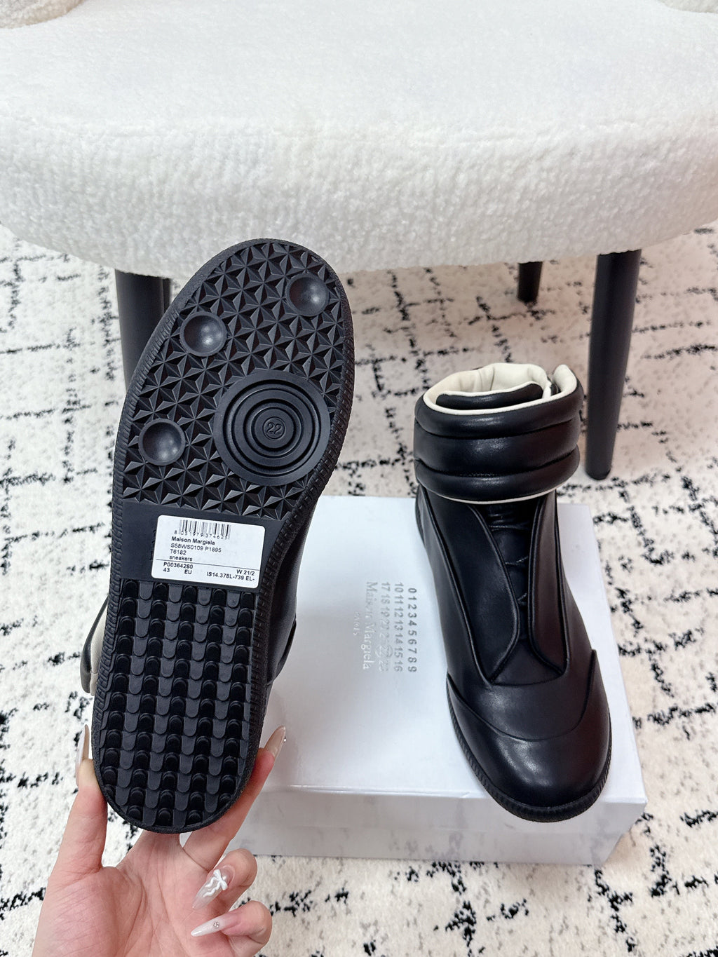 Maison Margiela Future Sneaker Black Calfskin Rubber 558434