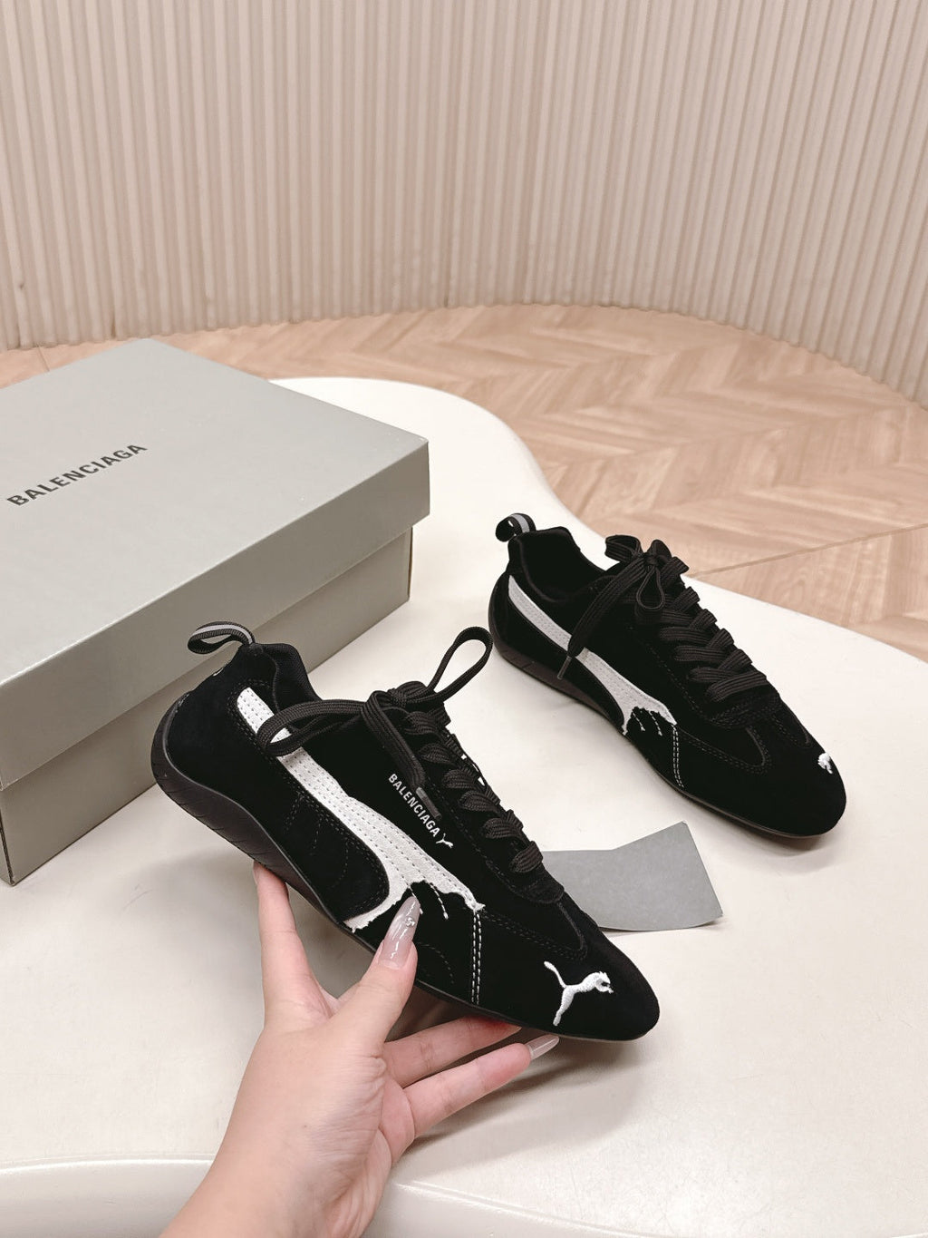 Puma x Balenciaga Speedcat Sneaker Black Suede 565083
