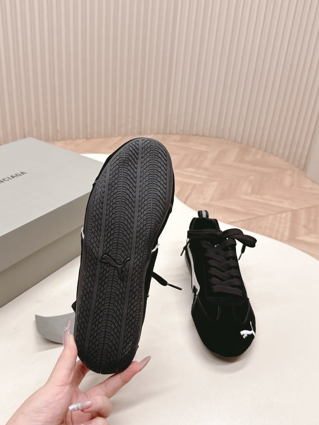 Puma x Balenciaga Speedcat Sneaker Black Suede 565083