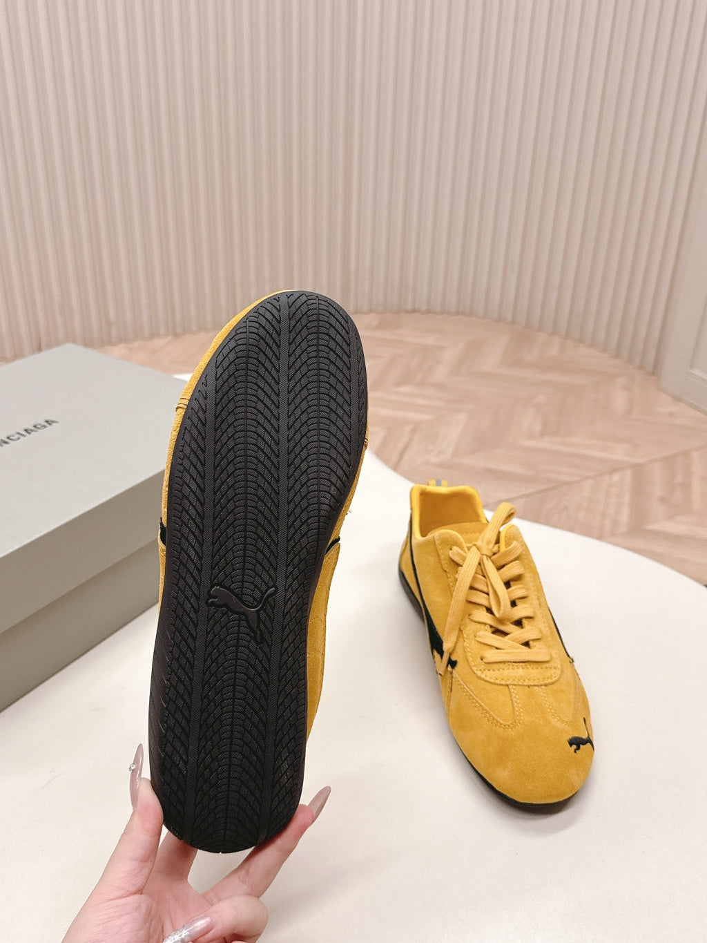 Puma x Balenciaga Speedcat Sneaker Yellow Suede 565084