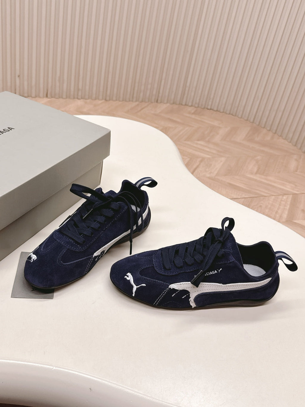 Puma x Balenciaga Speedcat Sneaker Navy Blue Suede 565085