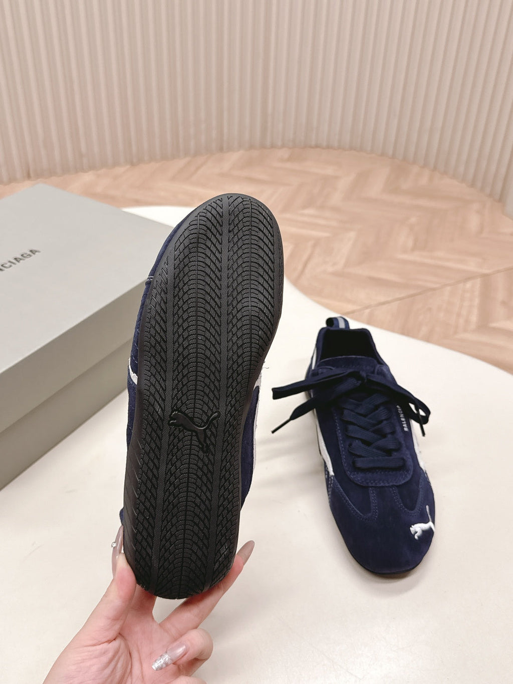 Puma x Balenciaga Speedcat Sneaker Navy Blue Suede 565085