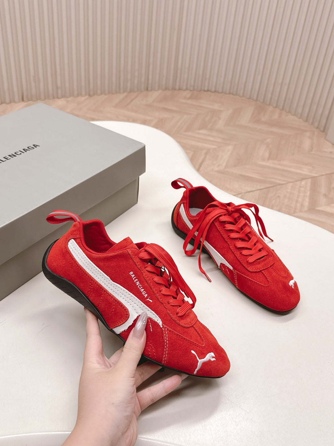 Puma x Balenciaga Speedcat Sneaker Red Suede 565086