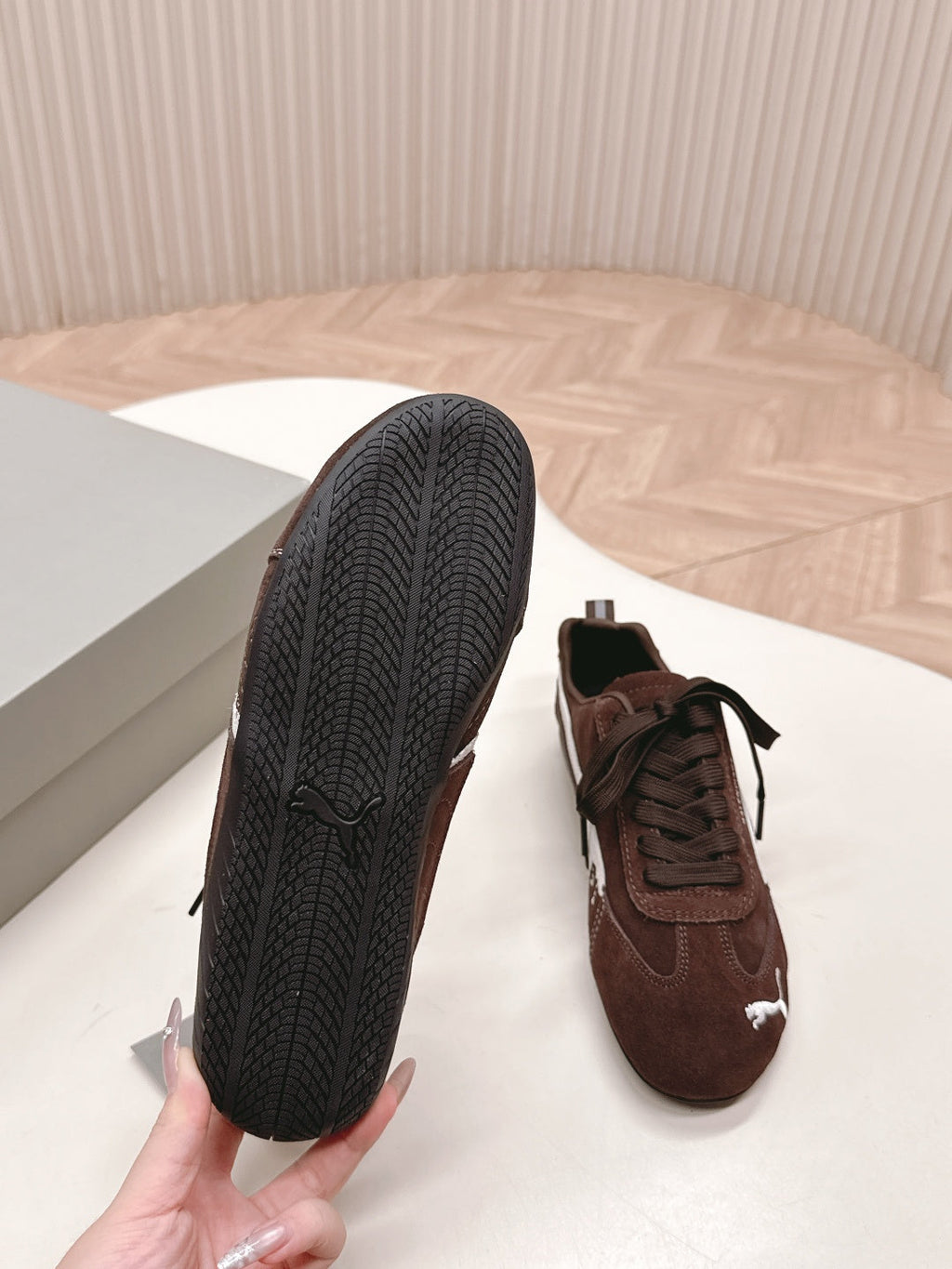 Puma x Balenciaga Speedcat Sneaker Coffee Brown Suede 565087