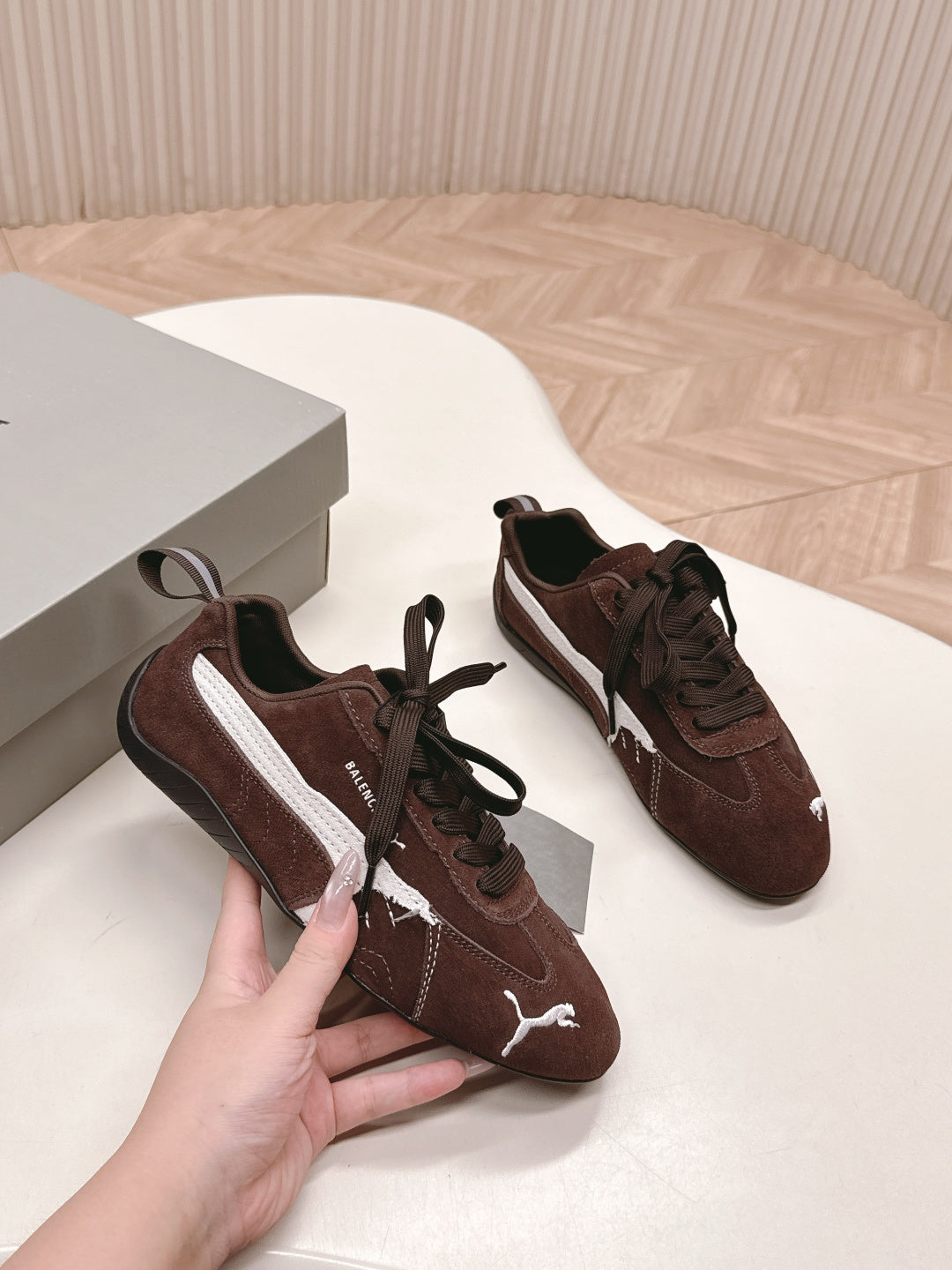 Puma x Balenciaga Speedcat Sneaker Coffee Brown Suede 565087