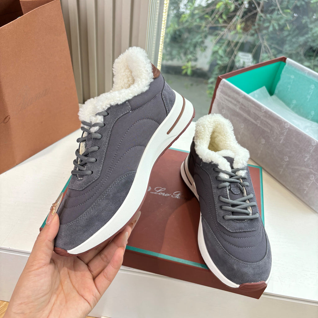 LP Weekend Walk Sneaker Purple Gray Fur Suede 549518