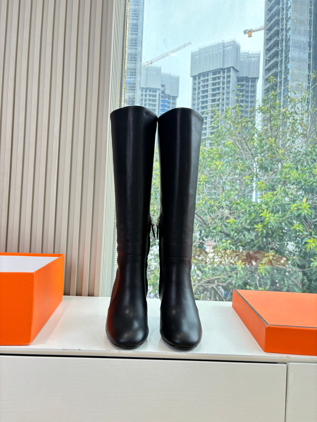 HM Lisa Long Boot 55mm Black Cowhide 548771