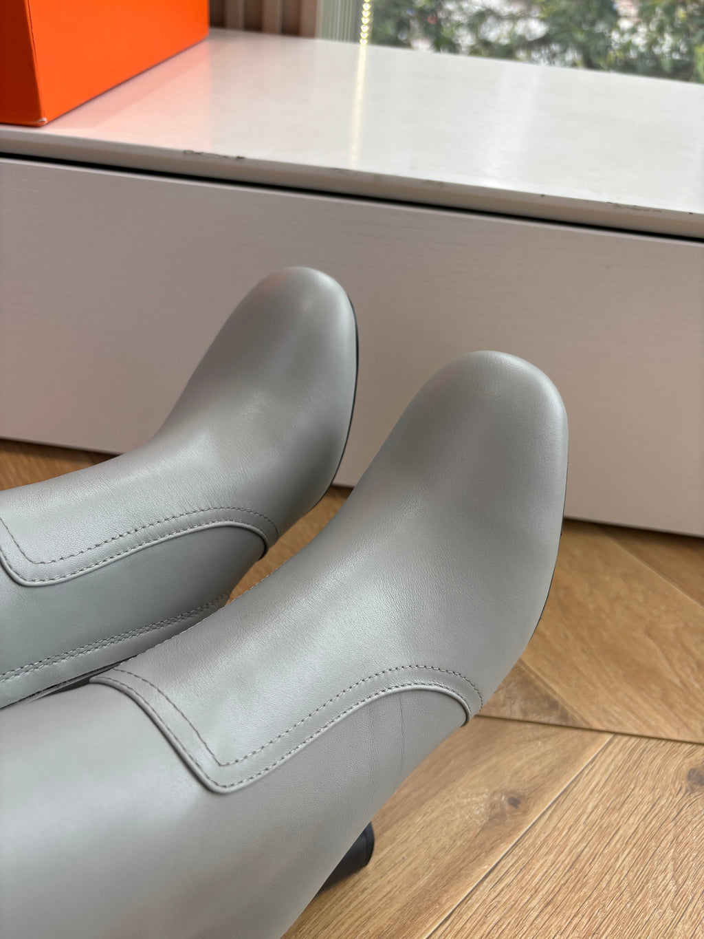 HM Lisa Ankle Boot 55mm Grey Cowhide 548775