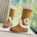 CC 2025 Snow Boot Brown White Suede Wool 548929