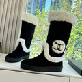 CC 2025 Snow Boot Black White Suede Wool 548930