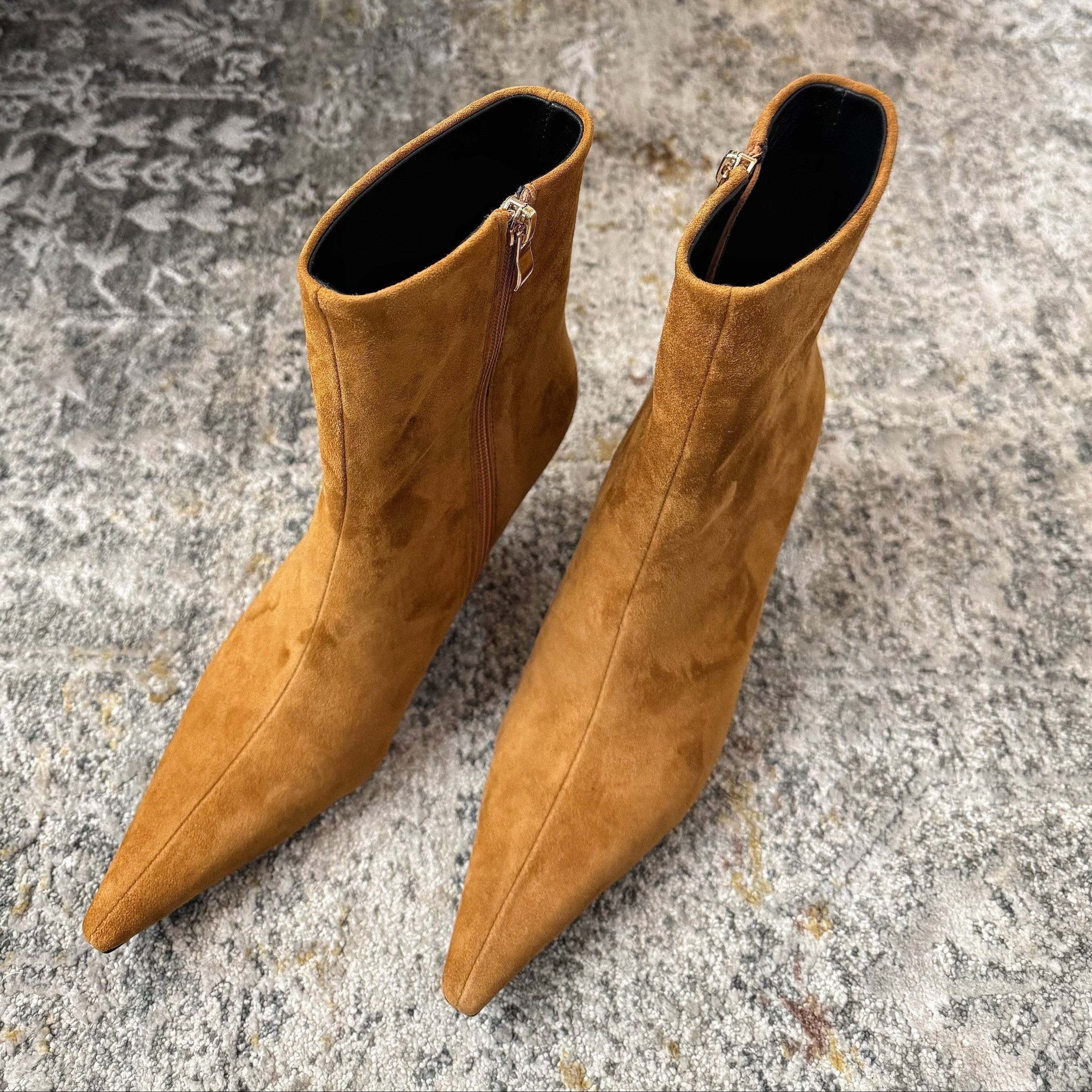 YSL 2025 Short Boot Tan Suede 571304