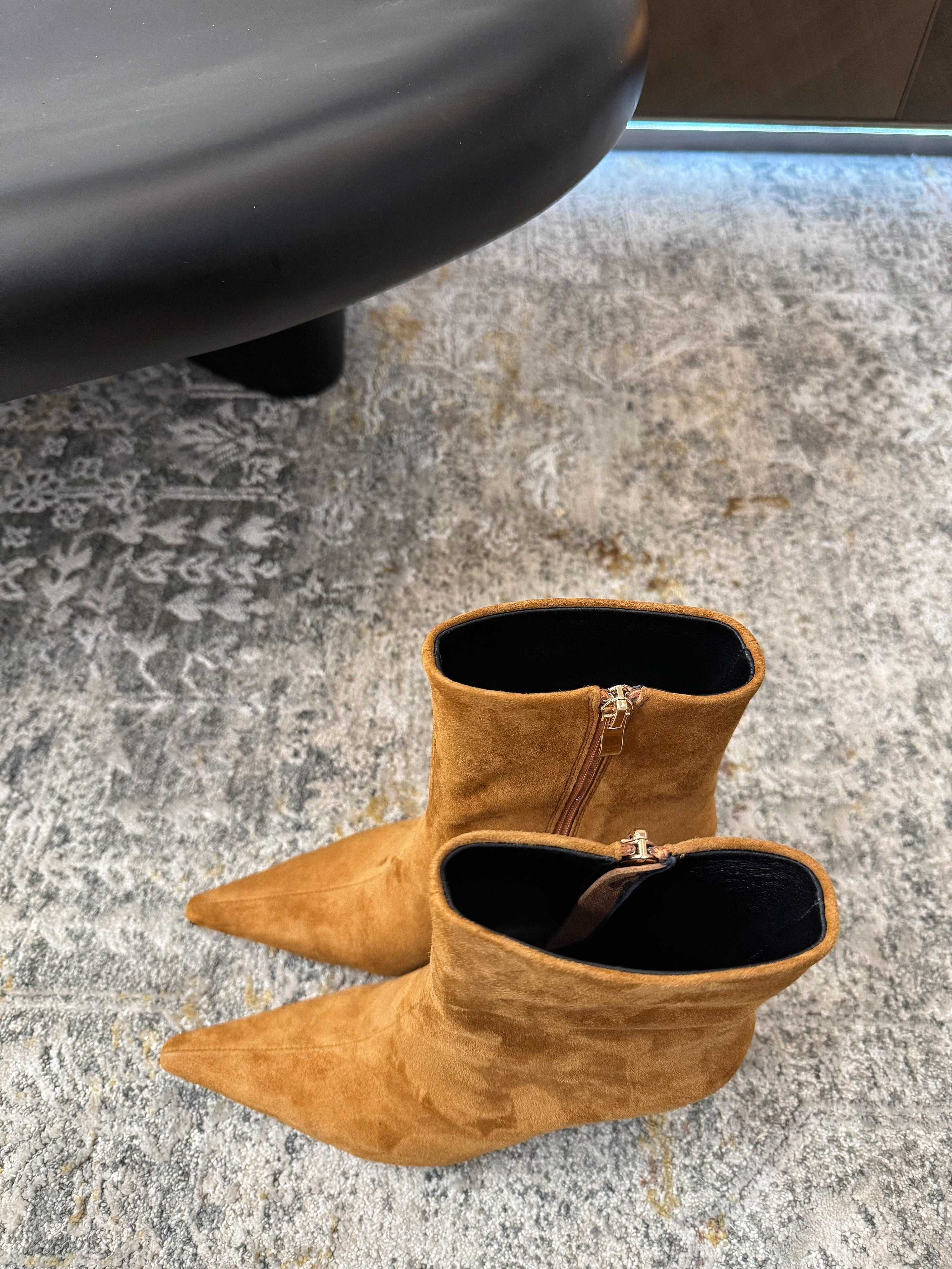 YSL 2025 Short Boot Tan Suede 571304