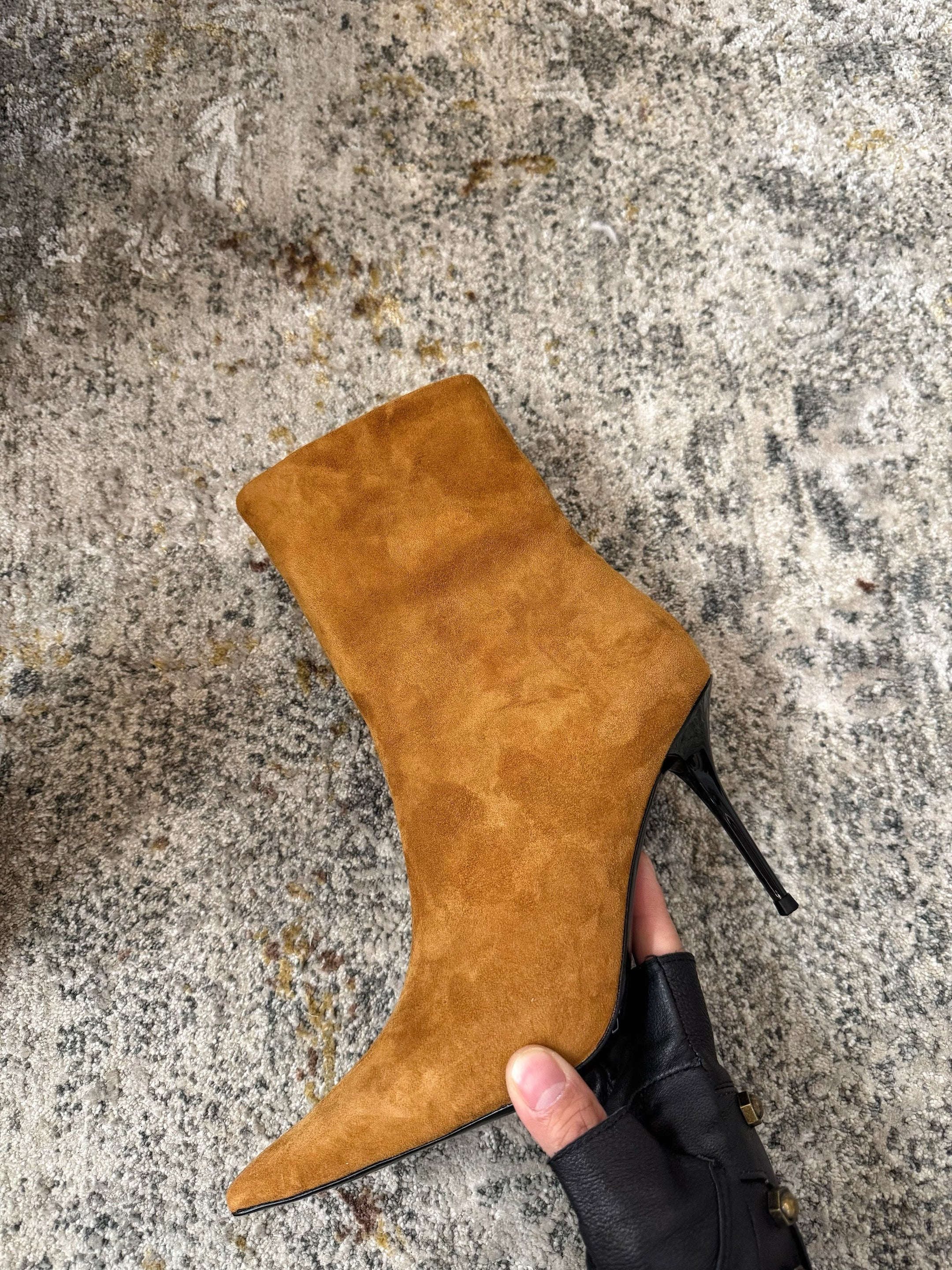 YSL 2025 Short Boot Tan Suede 571304