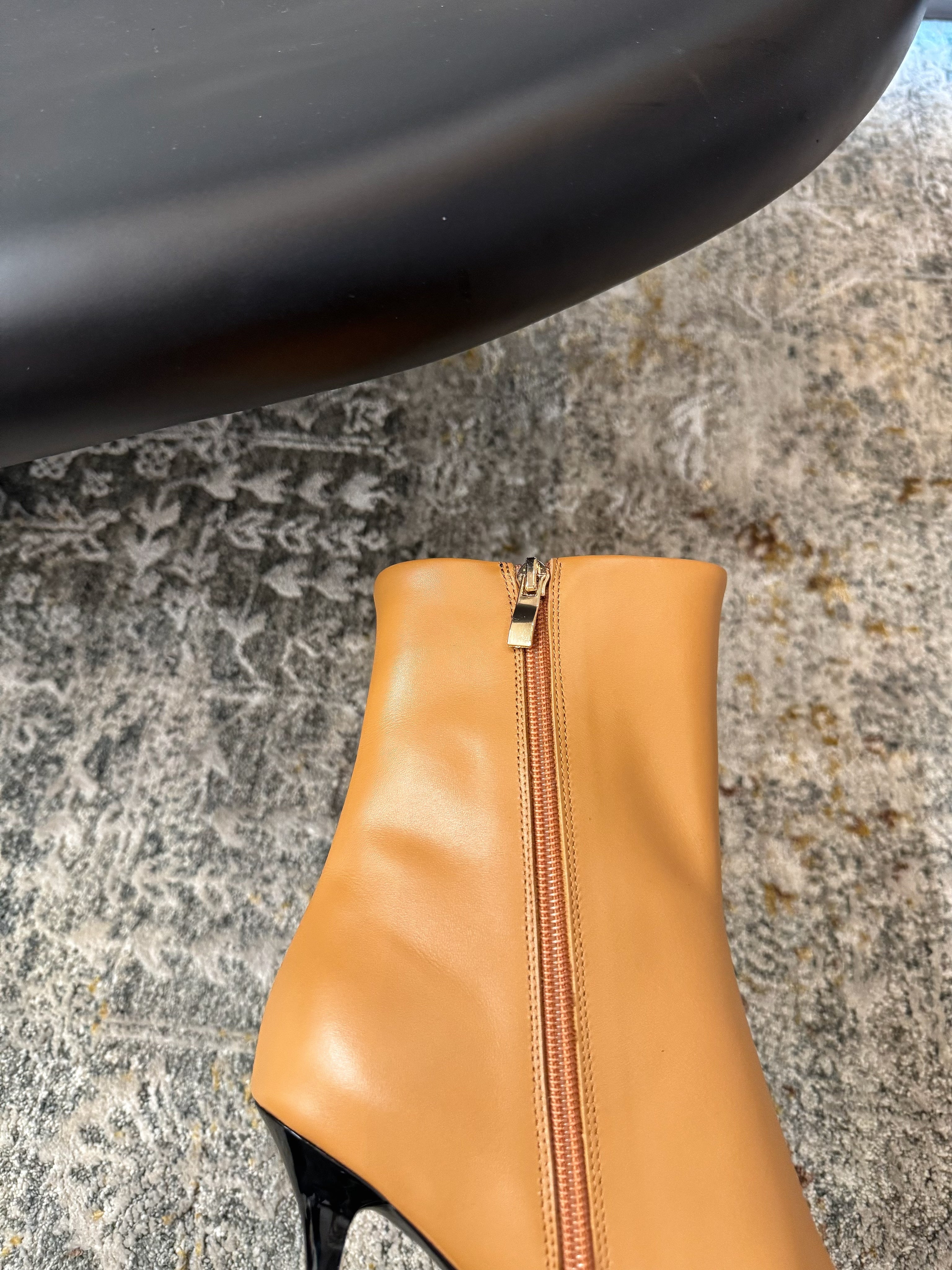 YSL 2025 Short Boot Tan Cowhide 571305